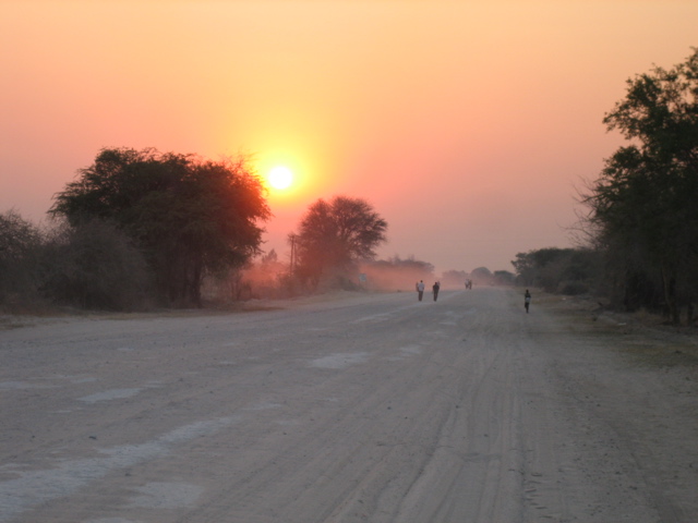 Sonnenuntergang im Kavango