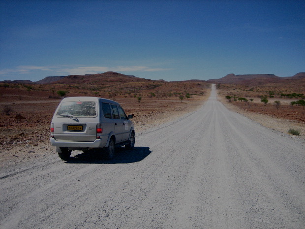 on the road